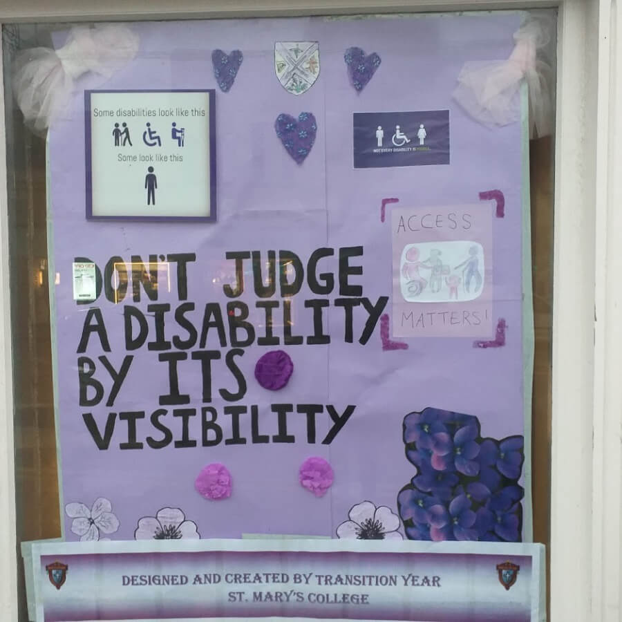 Dont judge a disability by its visibility poster.